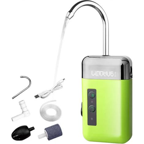 1 Pompe à oxygène de pêche, induction automatique, 3 modes, LED, charge USB, silencieux 40 dB, pour pêche en extérieur (1/5)