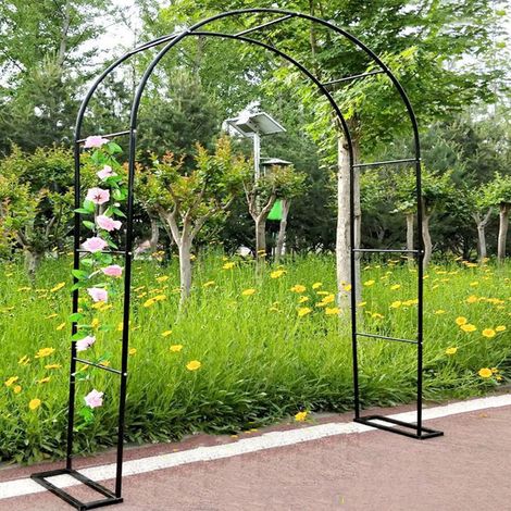 Largeur Côté: 25cm ( Size : 1.8mx2.2m/5.9ftx7.2f） Grande Arche De Jardin En Métal, Support Pour Plantes Grimpantes, Tuyau Galvanisé De 19 Mm, Arceau À Rosiers