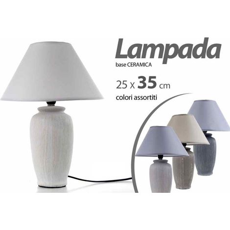 Lampada da Tavolo con base in ceramica 35 cm 4 Colori