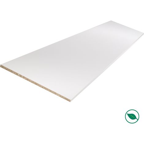 Forestea – Tablette de salle de bain mélaminé blanc 2500 x 200 x 18 mm – Label PEFC 75% – Surface lisse et facile à entretenir