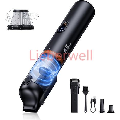 Baseus A5 Air Aspirateur de voiture 2 en 1, nettoyeur sans fil injuste, aspiration de bain, déterminer les livres de voiture, appareil ménager portable,Black