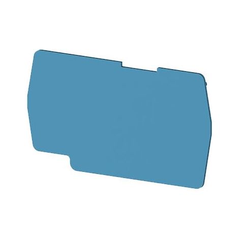 Plaque d'extrémité bleue pour borne à ressort 4mm² type PushFit - IMO