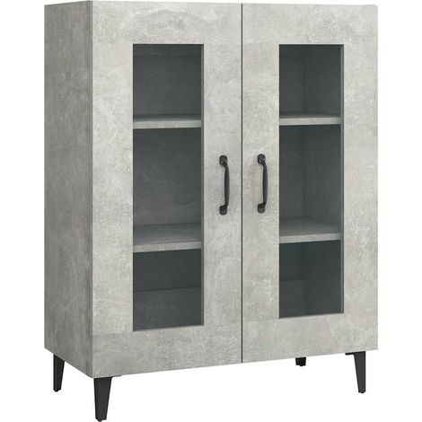 Maison Exclusive - Credenza Grigio Cemento 69,5x34x90 cm in Legno Multistrato (1/5)