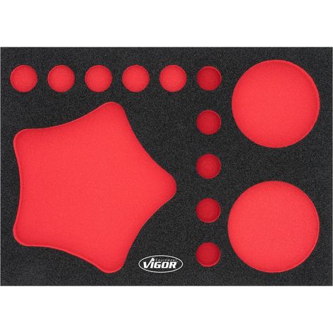 VIGOR Weichschaumeinlage, leer, V7270-L, (LxBxH) 393 x 282 x 35 mm (1/2)