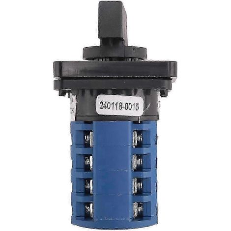 Commutateur rotatif Marche-Arrêt-Marche, 3 positions, 4 phases, 20 A, 500 V, pour moteur à deux vitesses, commutateur à cames inverseur à petite plaque, LW8-20 Édition C (1/5)