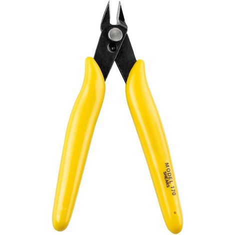Mini pince électronique, poignée en caoutchouc jaune, Micro coupe-fil en acier au carbone résistant à l'usure pour la coupe (1/5)