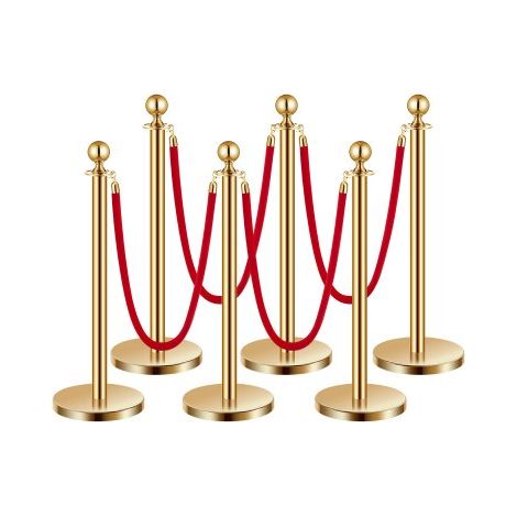 Poteau de guidage - 6 pcs barrière de balisage pour contrôle de (1/5)