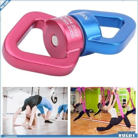 (Rot, Blau) Drehbarer Yoga-Schaukelverbinder – Magnalium – 360 Grad – Unisex – Rot/Blau (1/4)
