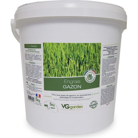 Engrais - 5kg - Gazon naturel - VG Garden