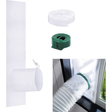Kit universal de sellado para puertas de aire acondicionado de 102-162 cm  Sello para puertas correderas de aire acondicionado y secadora portátiles  Sello para ventanas que mantiene el aire caliente  (1/5)