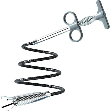 60 cm graue Schlangenform-Kanalrohrbagger Vierklauen-Federbagger Baggerwerkzeug Küche Badezimmer Waschbecken Abfluss