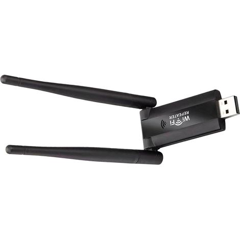 Répéteur/amplificateur WiFi USB avec deux antennes-étendez facilement votre signal sans fil, Compatible avec tous les routeurs (1/5)