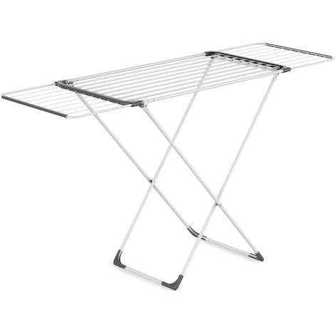 Wäscheständer ausziehbar weiß 18 m Trockenlänge - 108-178 cm - Teleskop Stand Trockengestell klappbar