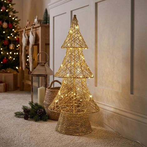 Gold Weave LED Christmas Wonder Tree (1/2)