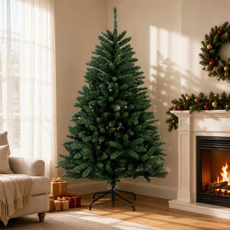 vidaXL Árbol de Navidad artificial con ramas articuladas 180 cm PVC (1/5)