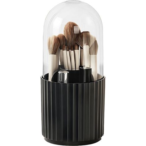1 Organisateur Maquillage, Rotation 360°, 5 Compartiments, Coque Anti-poussière, Pour Salle De Bain (1/5)