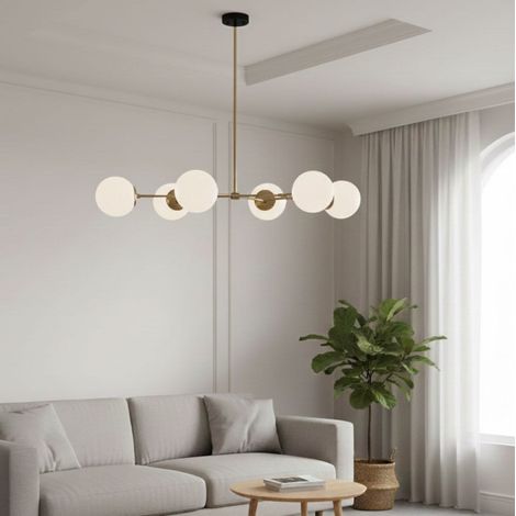 Lámpara Colgante Toano, 892opv1639, Color Estructura Blanco, Clase Energética, oro (1/5)