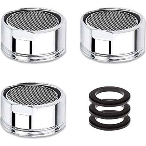 Mousseur Robinet M24, 3 Pièces Aerateur Robinet Economie D'eau Avec Filtre en Acier Inoxydable, Aérateur de Filtre a Eau Robinet(24mm Filetage mâle)