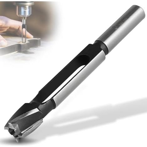 Fraise en acier au carbone de 8 mm pour tourillons en bois, outil de perçage pour la fabrication de meubles (1/5)