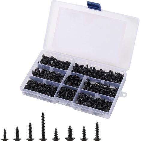 Lot De 350 Vis Autotaraudeuses Noires M3 M3.5 M4 M4.8 (1/5)