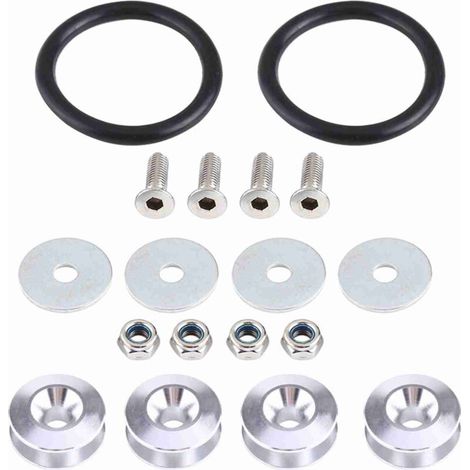 Car aluminum alloy bumper washer/bolt, engine compartment trim kit, quick-release fastener (1/5)