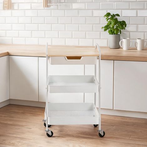 Armoire de rangement blanc en acier 43,9 x 30,5 x 75,6 cm (1/5)