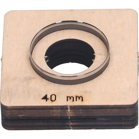 Matrice de découpe ronde en cuir, moule de découpe en acier allié en bois, matrice de poinçonnage pour le traitement du bricolage, diamètre de 40mm (1/5)