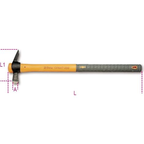 MARTELLO A TESTA QUADRA PENNA A GRANCHIO A MM 25 ART. 1376XT