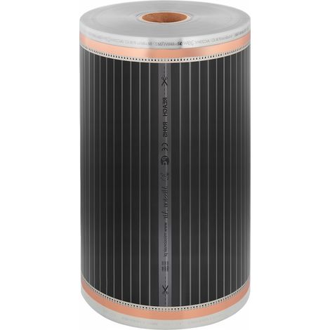 Film chauffant infrarouge 30cm 160W/m² – Technologie PTC pour chauffage au sol, mural et plafond – Installation rapide et efficace (1/5)