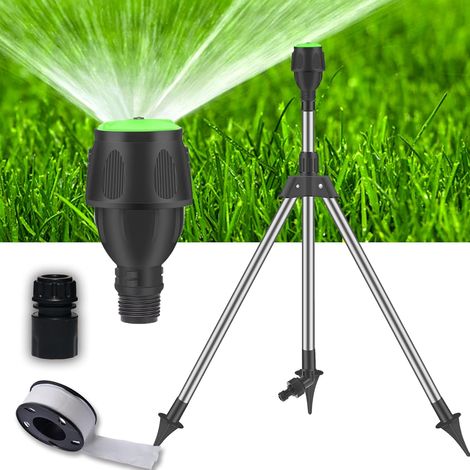 Stativsprinkler, oszillierender Sprinkler, Gartenbewässerungspistole, Gartensprinkler auf ABS-Teleskopstativ, automatisch um 360 Grad drehbar, für Innenhof, Garten, Rasen