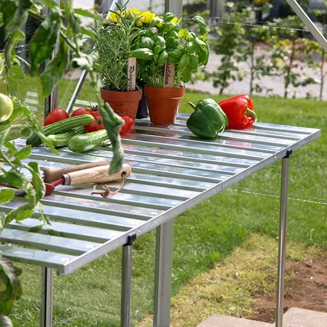 Table pliante en aluminium pour serre, Couleur Noir
