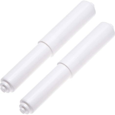 Paquet de 2 porte-papier hygiénique en plastique porte-rouleau de papier hygiénique utilisation dans le ménage rouleau de rechange de toilette à ressort (1/5)