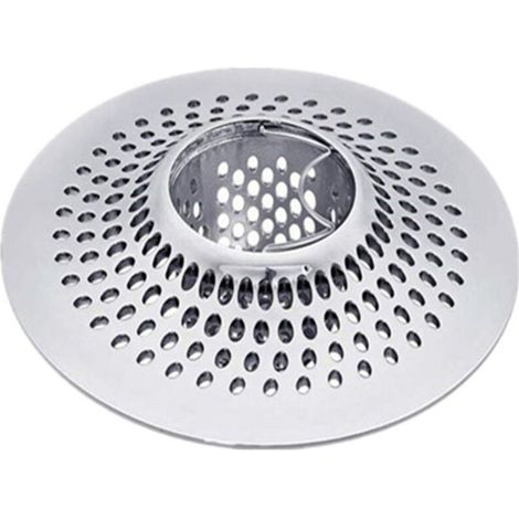 Filtre À Cheveux - Baignoire Et Douche - Acier Inoxydable - Diamètre 12 Cm - Résistant À La Rouille - 1 Pièce (1/4)