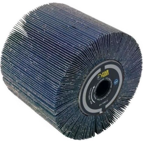Brosse a lamelles abrasives - FARTOOLS - A120 Ø120mm/L100mm - Oxyde de zirconium grain 120 (1/2)