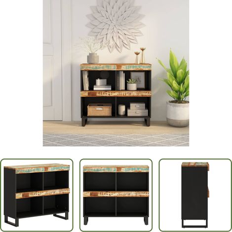 vidaXL Meuble industriel -  Armoire latérale 85x33x75 cm bois massif de récupération (1/5)