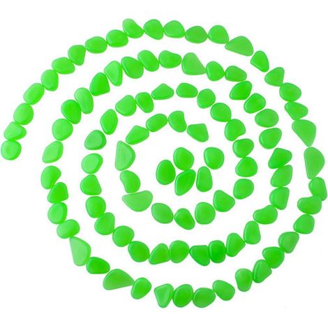 Northix Iso Trade Piedras decorativas luminosas verdes 100 unidades