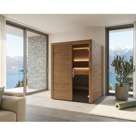 Harvia Utu Medium Saunakabine Design-Sauna aus Thermo-Espe 162x163x206cm inkl. LED Beleuchtung