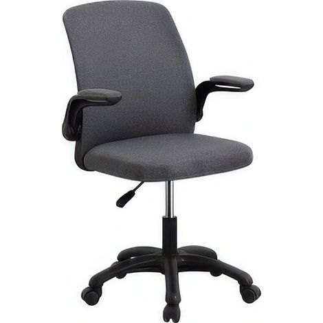 Sedia Ufficio Moma Grigio Scuro con Braccioli e Pistone a Gas Altezza 86-96 cm