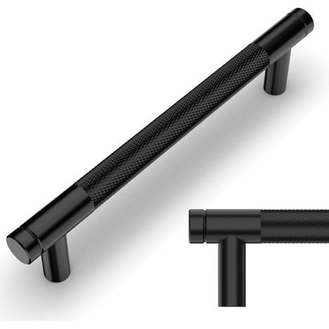 HONORNIC - Lot de 10 poignées de cuisine noires de 128 mm avec vis, pour bureaux, tiroirs, armoires, placards UK0040 (1/5)