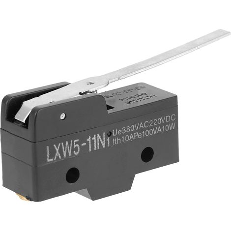 Microinterruptor SPDT LXW5-11N1 con brazo largo para CNC, acción instantánea de 3 A.