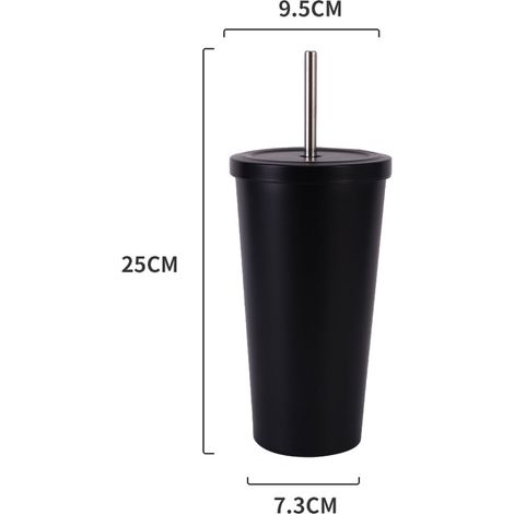 Taza De Café Para Llevar - Acero Inoxidable 304 - Aislamiento Al Vacío - 500 Ml - Con Bombilla Y Tapa Hermetica - 1 Unidad (1/5)