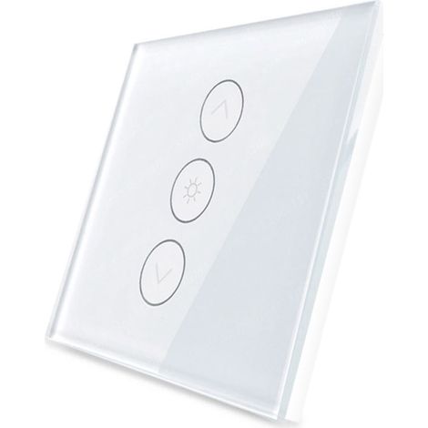 Frontal 1x cristal blanco 3 botones dimmer