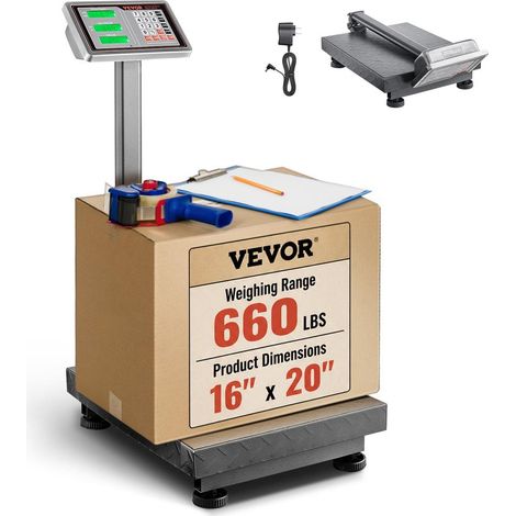 300 kg / 50 g Balance Plateforme Pèse-Colis Numérique Pliante pour Expédition de Colis et Bagages (1/5)