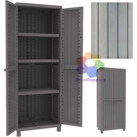Armadio terry cwood 68x39x170h tuttopiani 2680 resina effetto legno