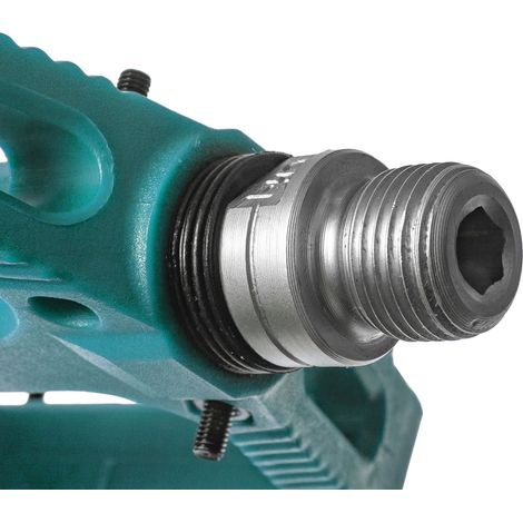 Pedales planos Wag, rosca de 9/16", plataforma, con pines, plástico, gasolina, MTB (1/3)