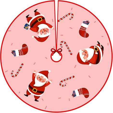 Tapis de sapin de Noël de 90 cm, style A, pour décorations de Noël et décorations de fête. (1/3)