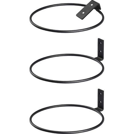 Lot de 3 Anneaux de Support Mural Pliables pour Pot de Fleurs – Support de Suspension pour Pot de Fleurs pour extérieur et intérieur (20,3 cm) (1/5)