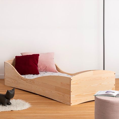 Letto 70x140 con rete a doghe inclusa Zoé Bois (1/3)