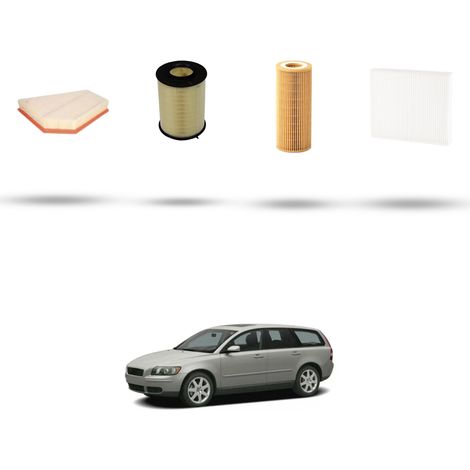 Kit tagliando 4 filtri compatibile con Volvo V50 2.4 D5 132kw dal 2006 al 2010 (1/5)