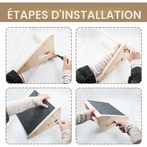 dog ramp for stairs - solid wood pet ramp with non-slip felt coating for small to medium dogs - stair ramp for injured dogs (1/4)
